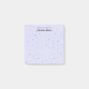 From the Desk of Personalised Purple Stars Post-it Notes