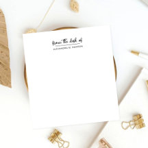 From The Desk Of Personalised Simple Script Name