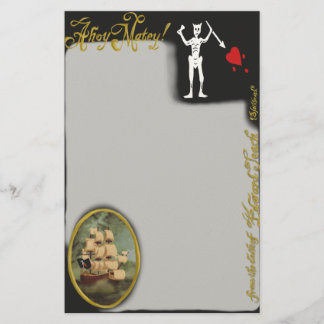 From the Desk of Pirate Edward Teach Stationery
