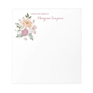 From the Desk of - Pretty Floral Notepad