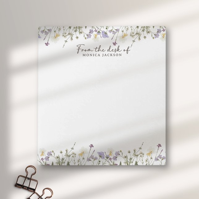 From the desk of rustic wildflowers notepad (Creator Uploaded)