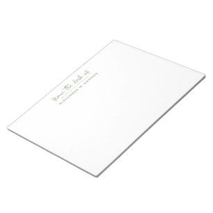 From The Desk Of Sage Green Personalised Trendy Notepad