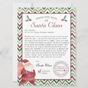 From the Desk of Santa Claus   Christmas Letter