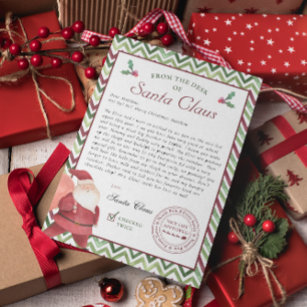 From the Desk of Santa Claus   Christmas Letter  Invitation