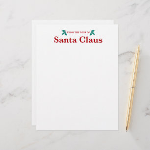 From the Desk of Santa Claus Custom Letterhead
