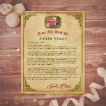 From The Desk of Santa Claus Kids Christmas Letter<br><div class="desc">This customisable weathered traditional victorian looking document is laid out as an official update letter from Santa Claus, himself. All of the text boxes have been created in template style, so each can be modified, enhanced, or omitted at your discretion. Similar stationary documents from Santa are also available in our...</div>