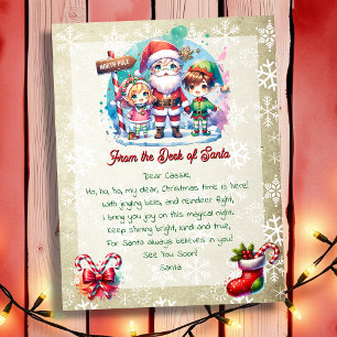 From the Desk of Santa for Kids Anime Cartoon