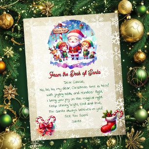 From the Desk of Santa for Kids Anime Cartoon