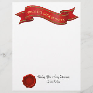 From the Desk of Santa Letter with Seal - editable