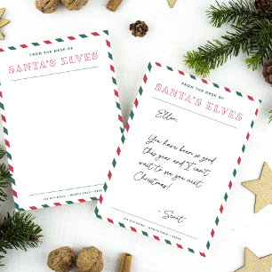 From the Desk of Santa's Elves Blank Christmas Card