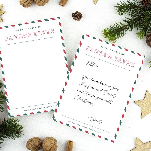 From the Desk of Santa's Elves Blank Christmas Card (Creator Uploaded)