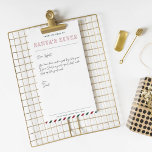 From the Desk of Santa's Elves Blank Christmas Stationery<br><div class="desc">Use this sweet Christmas letterhead to share a note from your child's elf. Official letterhead in festive red and green features "from the desk of Santa's Elves" at the top, with the North Pole mailing address along the bottom. Add a handwritten note - but be sure to disguise your handwriting!...</div>