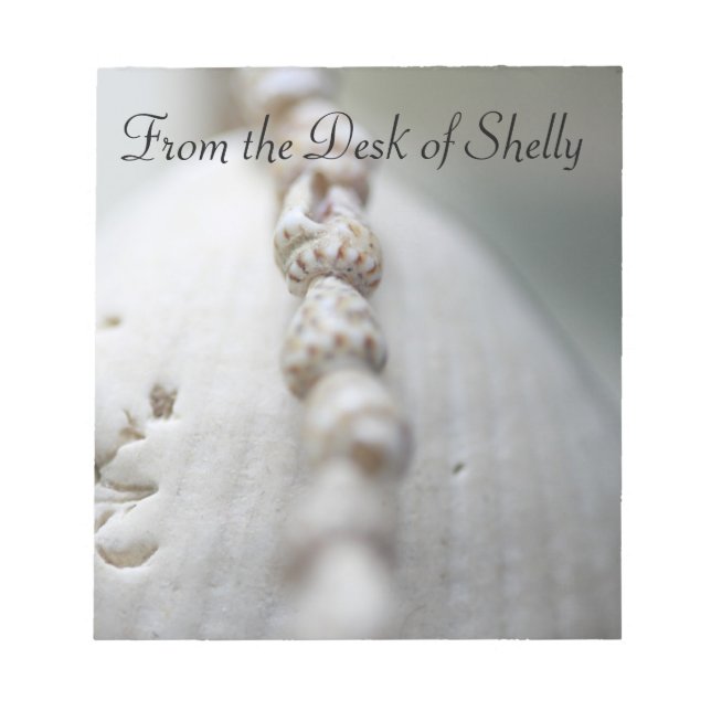 From the Desk of, Sea Shells Notepad (Front)