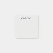 From The Desk of Simple Monogram Grey