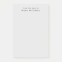 From The Desk of Simple Monogram Grey