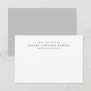 From the desk of simple professional personal note card