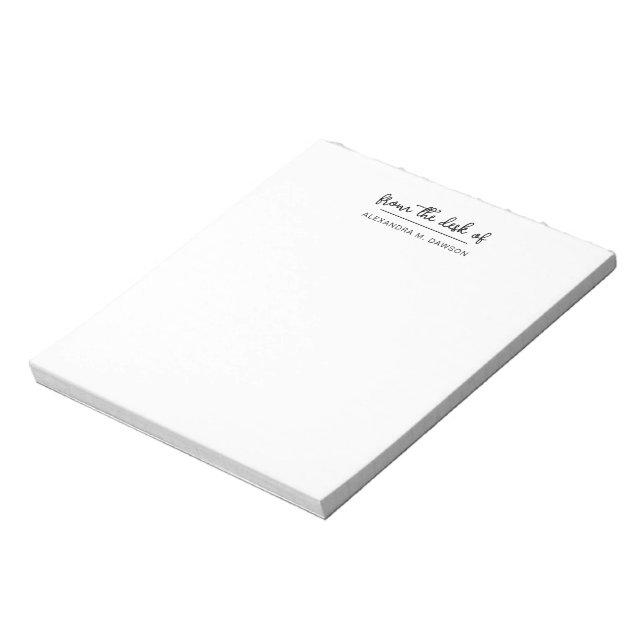 From The Desk Of Simple Script Name Notepad (Rotated)