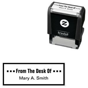 From The Desk Of Simple Your Name Template Self-inking Stamp