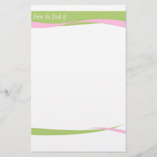 From the Desk of Stationery - Pink & Green