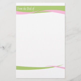 From the Desk of Stationery - Pink & Green