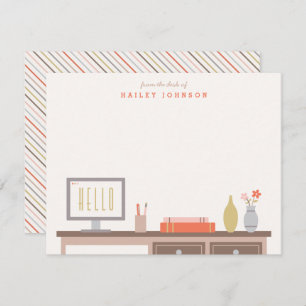 From the Desk of Stationery - Tomato Invitation