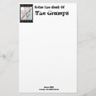 from the desk of , The Grumpa Stationery
