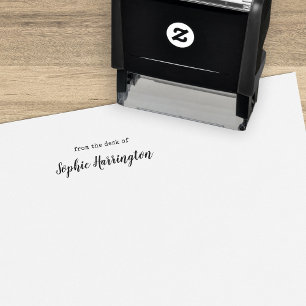 From the Desk of Typewriter and Script Name Self-inking Stamp