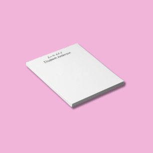From the desk of White and Black Name Template Notepad
