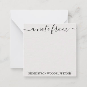From the Desk Simple Elegant Notecard