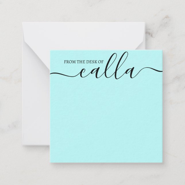 From the Desk Simple Elegant Notecard (Front)