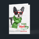 From the Dog Boston Terrier Fleas NaviDOG Holiday Card<br><div class="desc">Add the name of your furry family member and let them give this Boston Terrier,  who is dressed in a winter scarf and red glasses,  to their pet mum or pet dad this holiday season for a truly festive greeting only pet lovers and dog parents will really enjoy!</div>