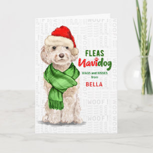 from the Dog Champagne Cockapoo  Fleas Navidog Hol Holiday Card