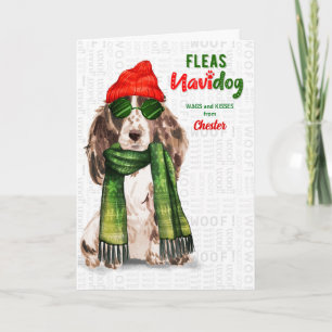 from the Dog Cocker Spaniel Funny Fleas Navidog Holiday Card