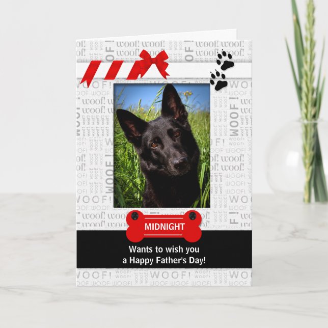 from the Dog Fun Father's Day Red Pet's Photo Card (Front)