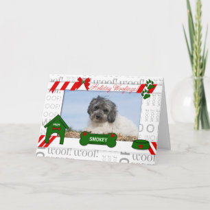 from the Dog Holiday Woofings Pet's Photo Horz Card
