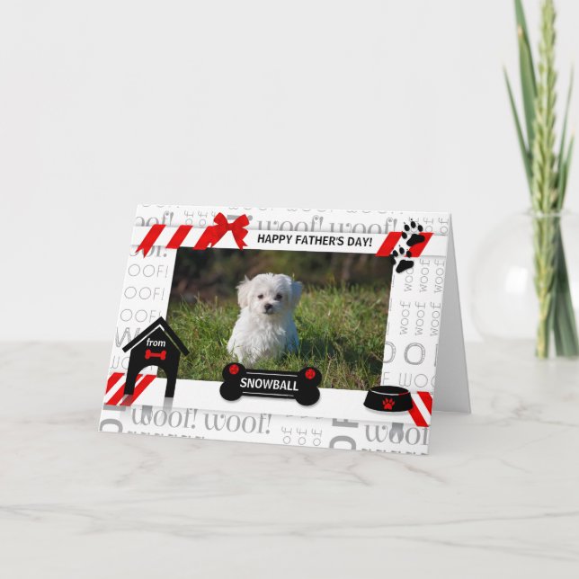 from the Dog Red Father's Day Horz Pet Photo Card (Front)