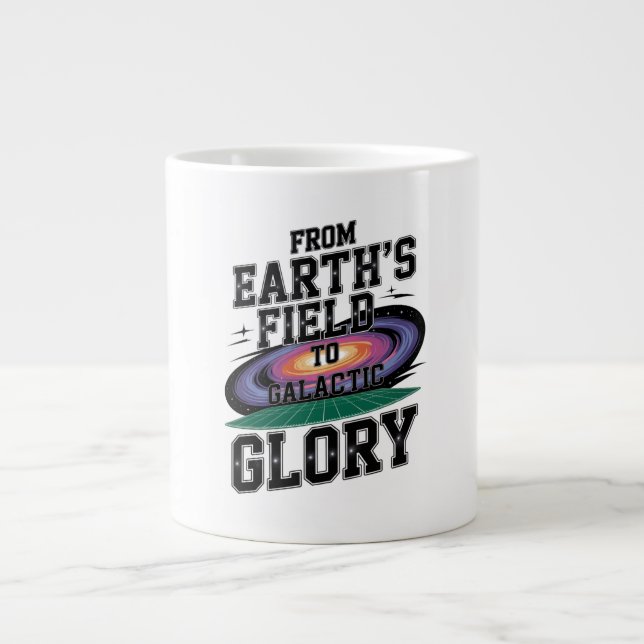From The Earth Field To Galactic Glory  Large Coffee Mug (Front)