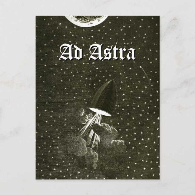 From the Earth to the Moon art Ad Astra Postcard (Front)