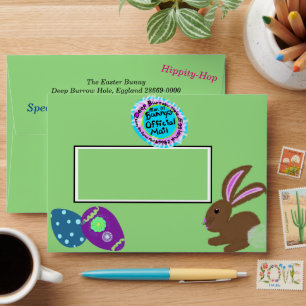  From The Easter Bunny Decorated Eggs   Envelope
