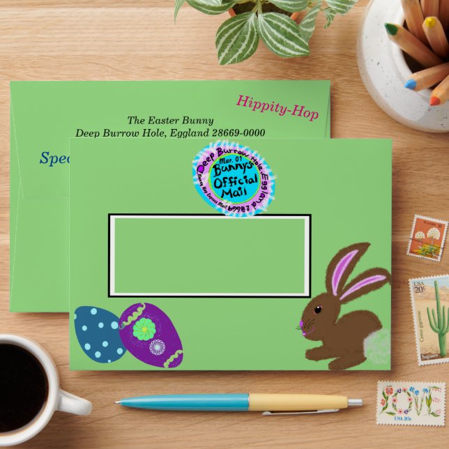  From The Easter Bunny Decorated Eggs   Envelope (Desk)