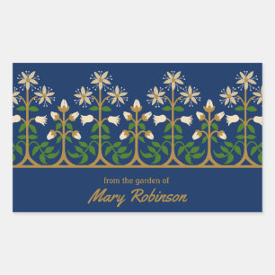 From the garden Art nouveau CC0260 Augustus Pugin Rectangular Sticker