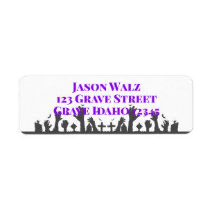 From the Grave Halloween Return Address Label