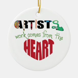 From The Heart Ceramic Ornament