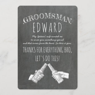 From The Heart - Funny Groomsman Proposal Invitation