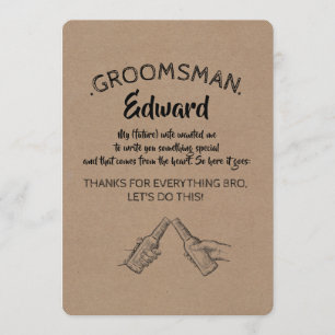 From The Heart - Funny Groomsman Proposal Invitation