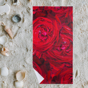 From the heart - red roses for YOU! Beach Towel