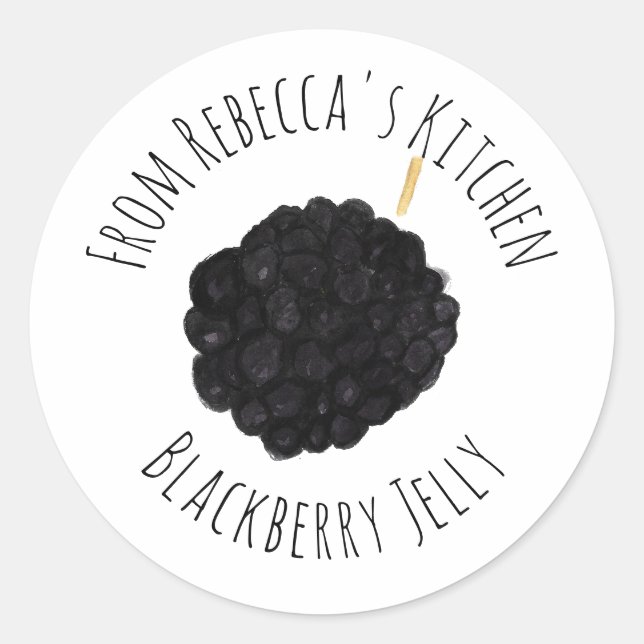 From The Kitchen Of Blackberry Bramble Jelly | Jam Classic Round Sticker (Front)