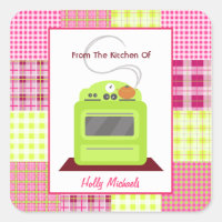 From The Kitchen Of...Bright Green Stove & Plaid