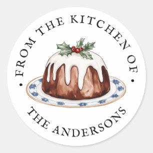From The Kitchen Of Christmas Pudding Classic Round Sticker