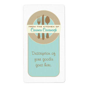 From the Kitchen Of Container Labels (teal)